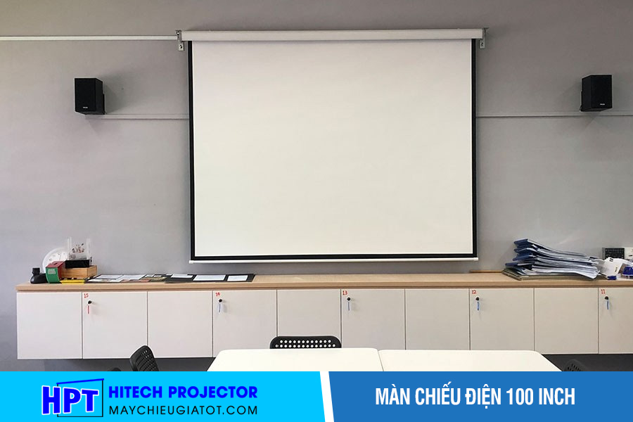 Màn chiếu điện tự động 100 inch chính hãng Apollo, Dalite