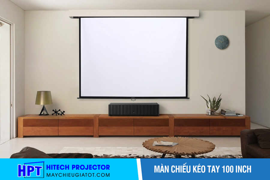Màn chiếu kéo tay 100 inch chính hãng Apollo, Dalite