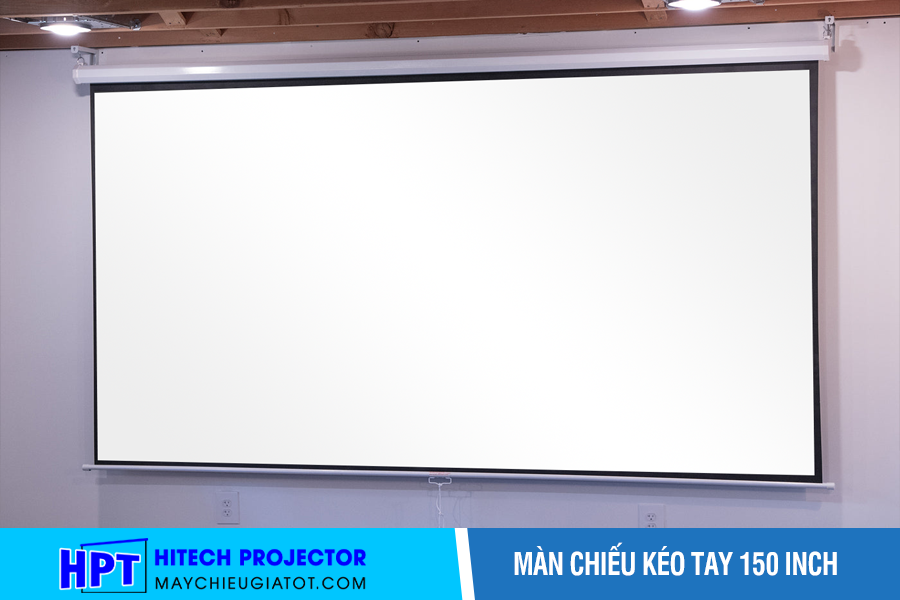 Màn chiếu kéo tay 150 inch chính hãng Apollo, Dalite